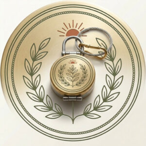 compass keychain — Branch Goodies Co.