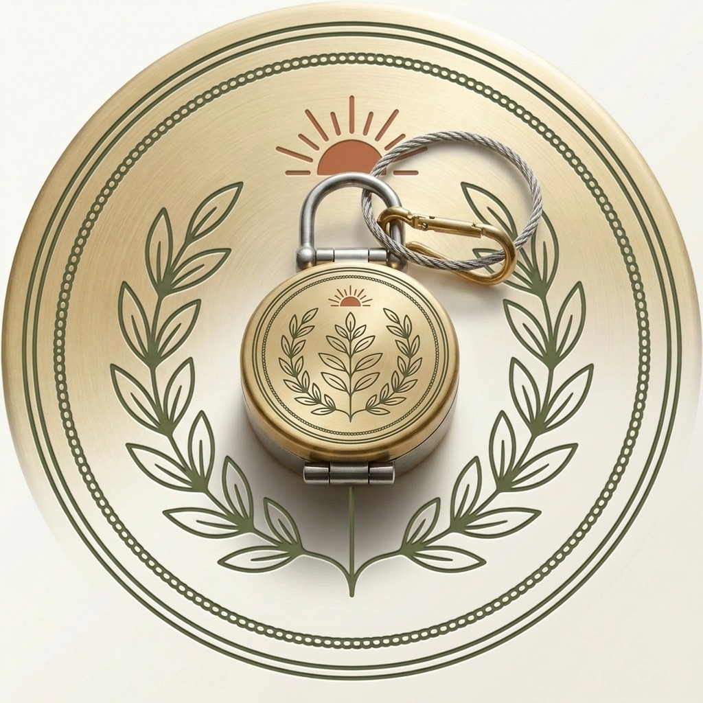 compass keychain — Branch Goodies Co.
